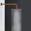Pomme de douche murale carrée en or rose 20 po BathSelect-130114526-130114523
