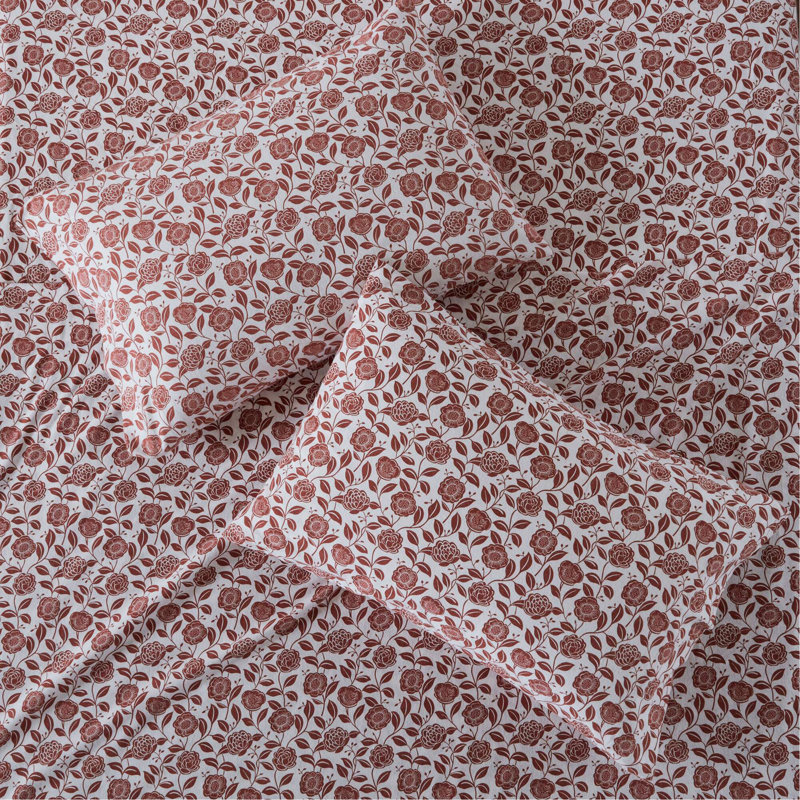 Ensemble de draps 4 pièces rouille