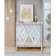 Armoire de rangement avec garniture de miroir et combinaison épissée en forme de losange pour le salon-133440752