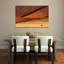 «Golden Dunes and Desert Shadows», impression d'art mural abstrait paysage serein minimaliste-1044894352