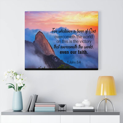 Born Of God 1 John 5:4 - Wrapped Canvas Print