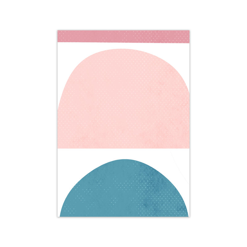 Abstract Blue And Pink Original - Print, No Frame, 59cm H x 42cm W x 1cm D