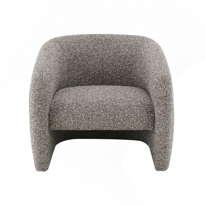 Brown & Gray Tweed Accent Chair