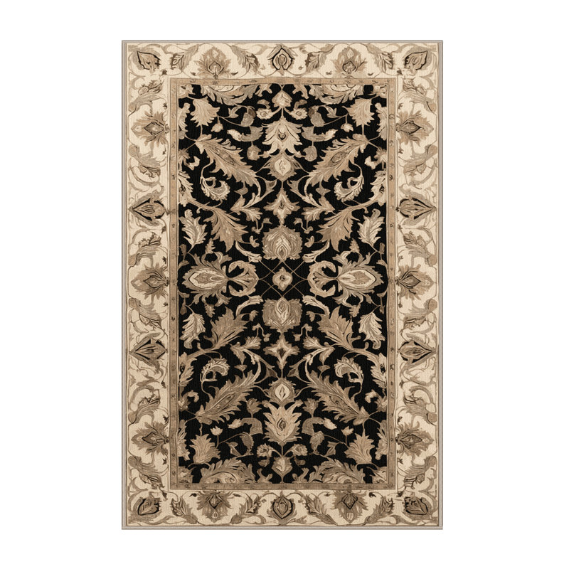 Tapis brun lavable à la machine, Rectangulaire 8 pi x 12 pi
