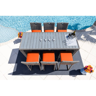 Ensemble bistro rectangulaire pour 6 personnes 77 po Vadim