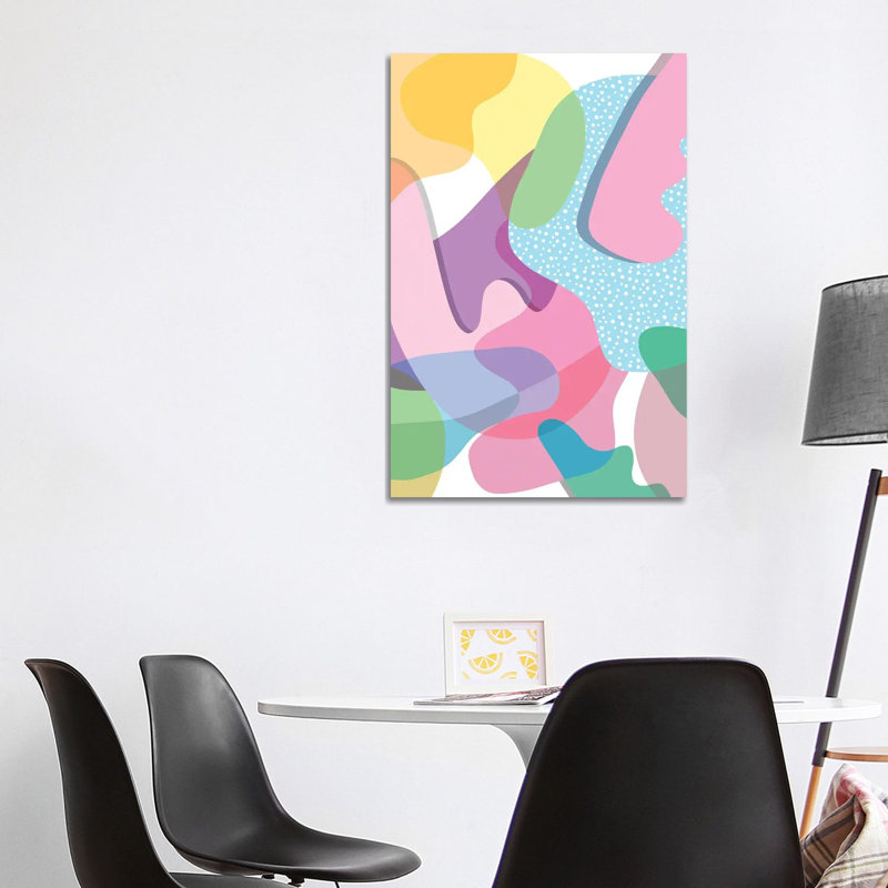Colourful Organic Happy Shapes - Wrapped Canvas Graphic Art - Wrapped Canvas Print, 101.6 cm H x 66.04 cm W