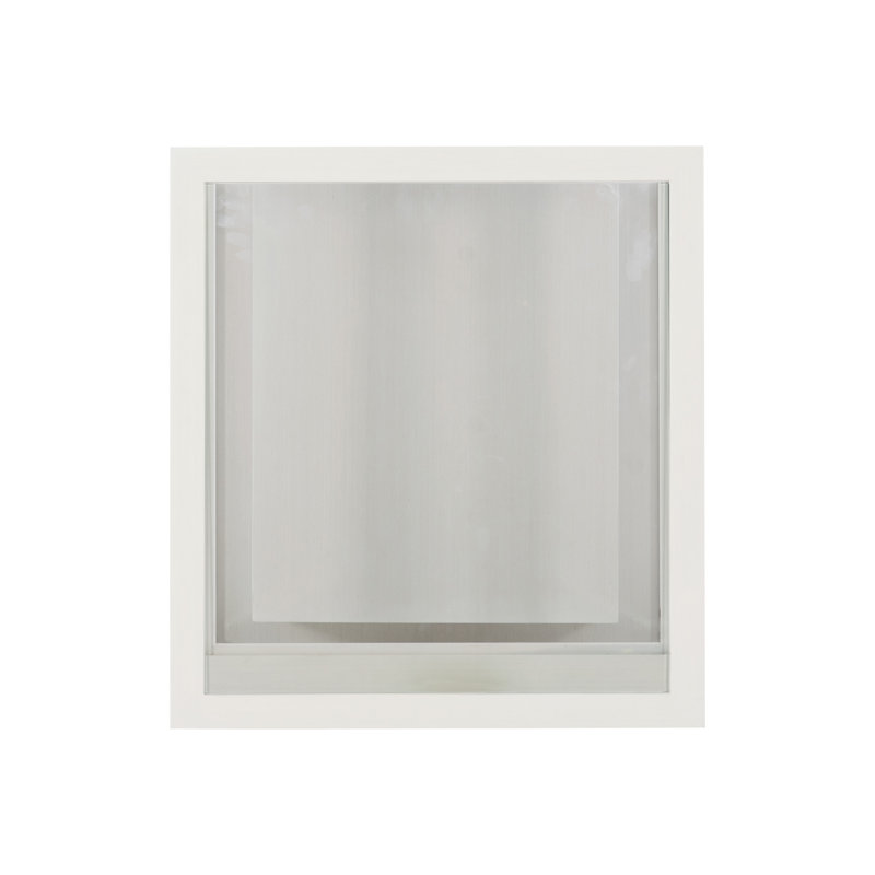 Eggshell White Transitional Rectangular Side Table with Storage