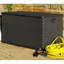 Brayden Studio Aili 120cm W 420L Polypropylene Lockable Deck Box in Anthracite