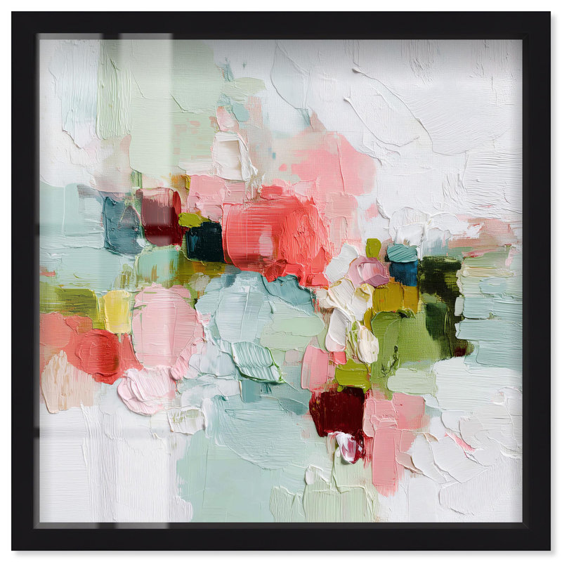 «Joyful Mess IV Shadowbox», art mural de salon par Art Remedy, cadre noir, 13 x 13, H 13 po x l 13 po, Structure noire