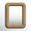 Cal Solid Wood Rectangle Wall Mirror