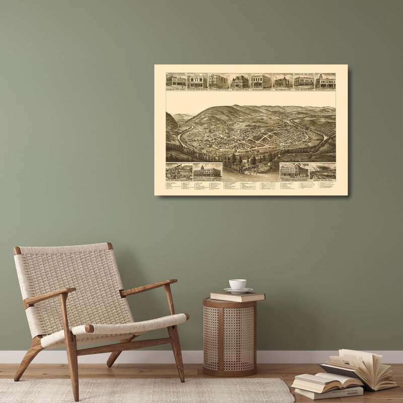 Art sur toile tendue Lark Manor ™ Burleigh, Harriman, Tennessee - Burleigh, 1892, H 28 po x l 39 po