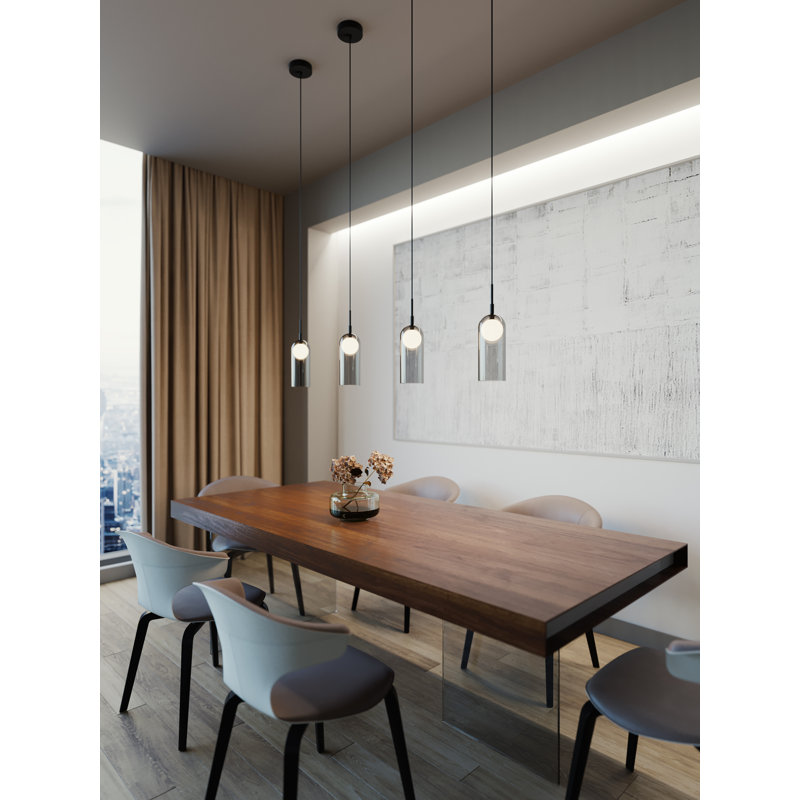 Luminaire suspendu 1 lumière DEL avec détails