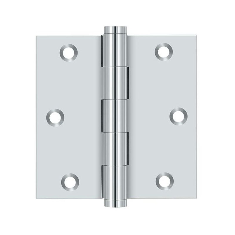 102'' x 102'' Butt Bearing Hinge, Polished Chrome