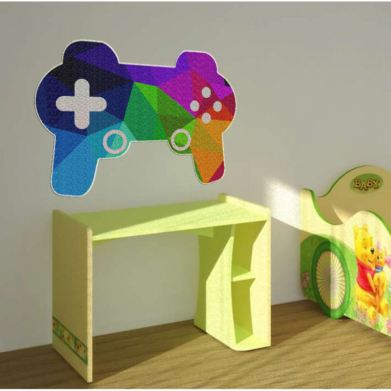 Décalcomanie murale de contrôleur de jeu, autocollant mural de jeu créatif pour les enfants garçons, décoration murale de chambre de jeu, autocollants muraux de contrôleur de jeu-GD527