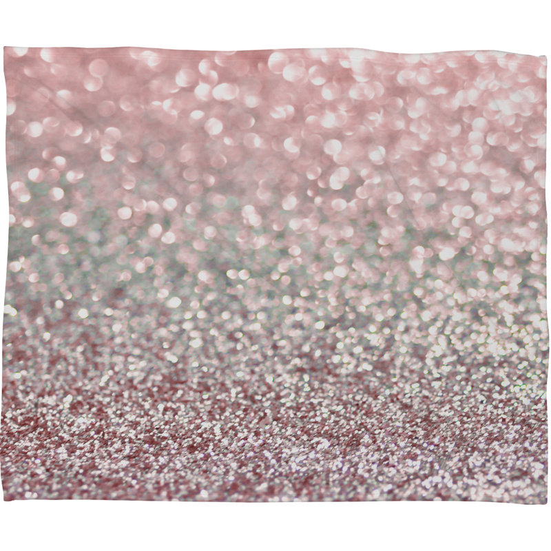 Jeté en polaire moelleux snowfall, Petit, Rose scintillante