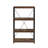 Weathered Oak And Black Bookcase With Shelf Construction Metal Legs Elegant 3-Shelf Finish For A Home