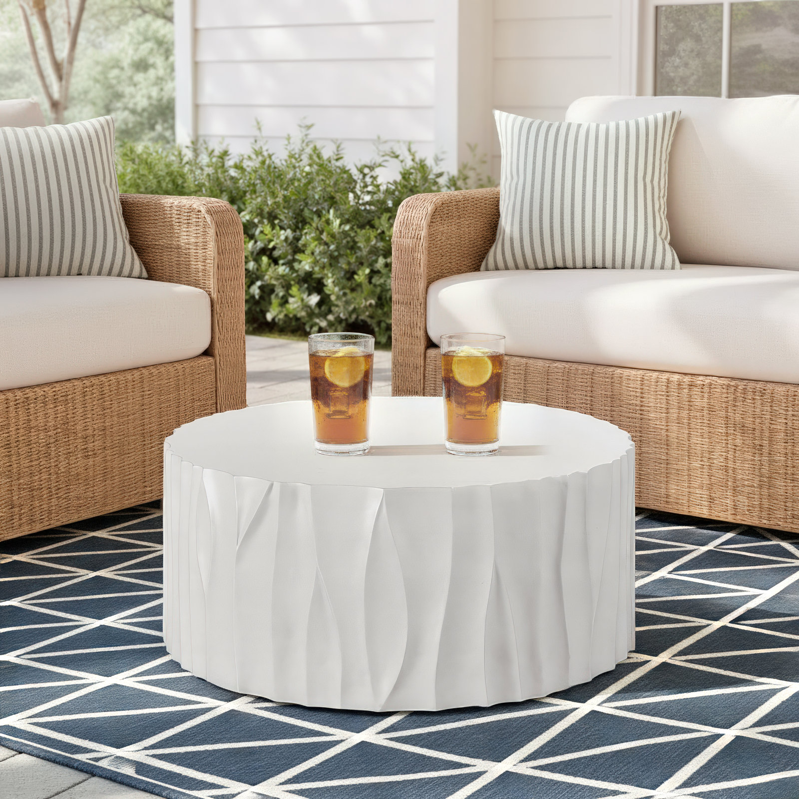 Davis 38'' Stone Outdoor Coffee Table