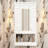 35inch Bathroom Wall Cabinet With Mirror, Wall Mounted Medicine Cabinet With Open Shelf, Mirrored Door Over Toilet Storage Cabinet, White