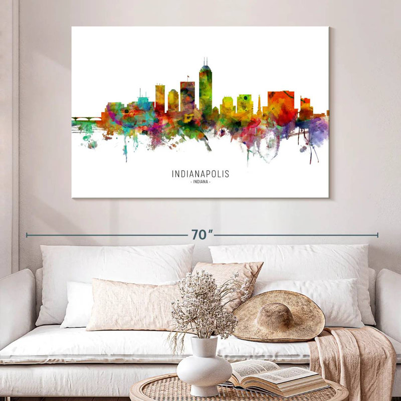 Sirpi Indianapolis Indiana Skyline I, H 34 po x l 51 po