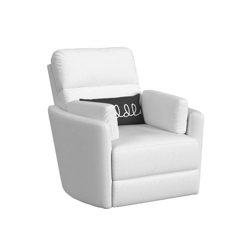 Fauteuil inclinable et oscillant pivotant couleur perle Peyton