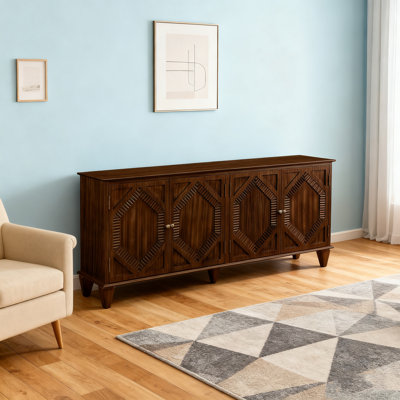 4-door sideboard with cabinet Storage and sturdy legs