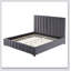 Grand lit gris foncé