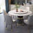 Modern Round White Rock Slab Dining Table-1422548748