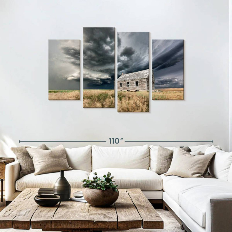 Alvord Supercell Over Schoolhouse, 48" H x 75" W