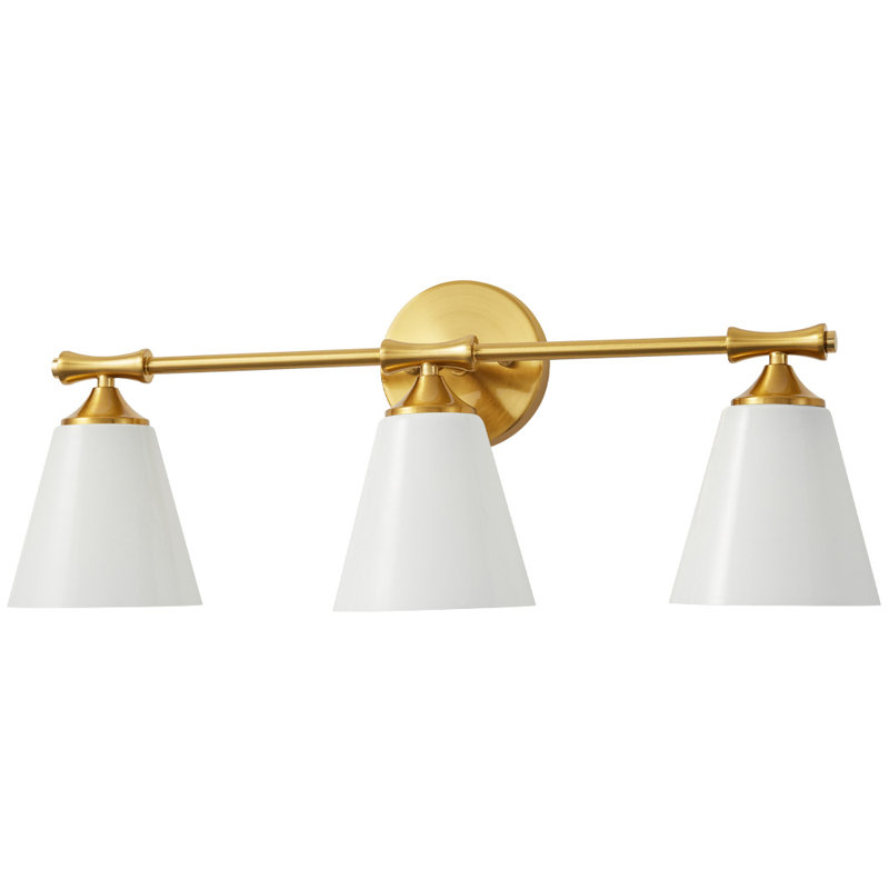 Éclairage pour meuble-lavabo à intensité variable Elouan, Doré, 3