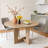 43.3" Round Dining Table for 4, Modern Farmhouse Wood Kitchen Table for Small Spaces & Apartments-1906843390