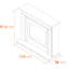 Brentwood Adam 110 cm W Electric Fireplace with 6824 BTU-69305609