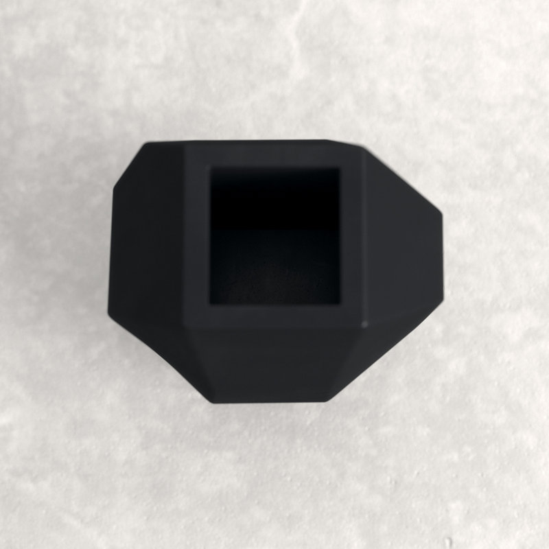 Vase de table en céramique Vinson, H 12 po x l 5,5 po x P 5 po, Noir