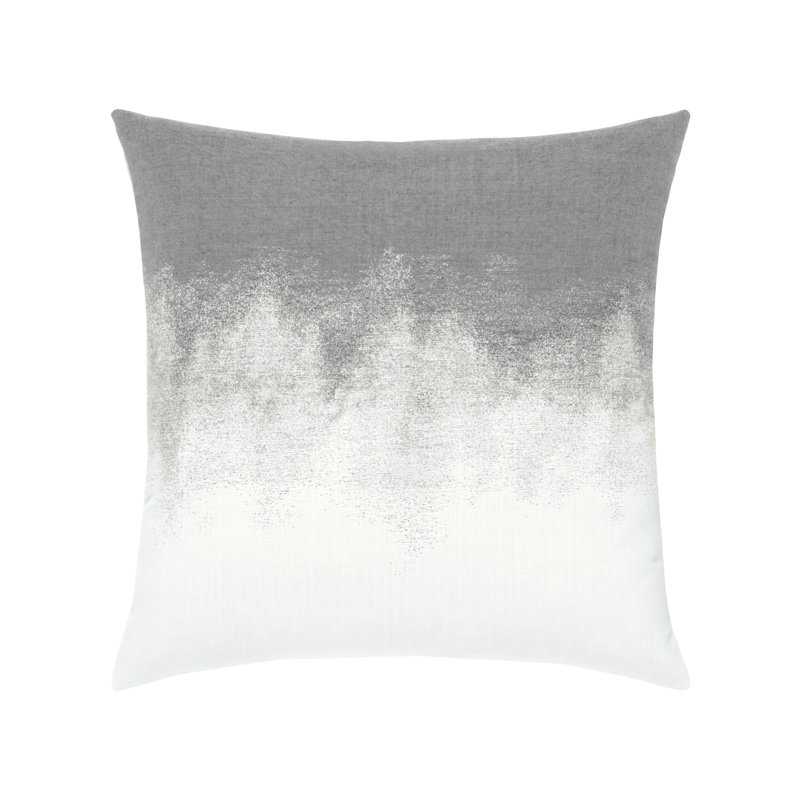 Murmur Throw Square Outdoor Pillow Cover & Insert by Elaine Smith, 20"H x 20"W, Blue/Beige Striped