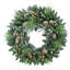 30" Flocked Woodland Pine and Berry Wreath with Pinecones and Frosted Foliage