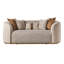 Gineverra Loveseat - Biscotti/Ivory Gold
