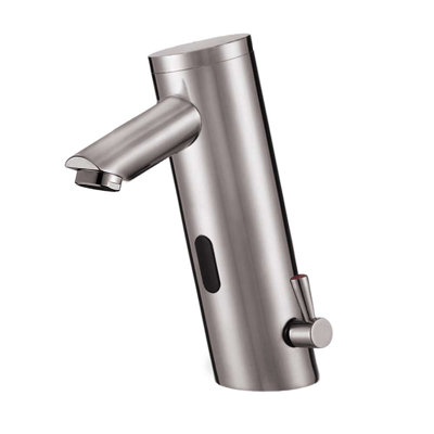 Hotel Restroom BathSelect Thermostatic Temperature Control Automatic Commercial Brushed Nickel Sensor Faucet Solid Brass Construction - (Available in Brushed Nickel) Hot and cold mixer