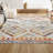 Amir Moroccan Beni Souk Ivory/Blue/Orange Rug-394692762