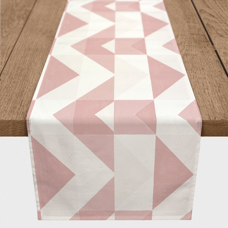 Cailidh Rectangle Polyester Table Runner, 90" x 16", Pink