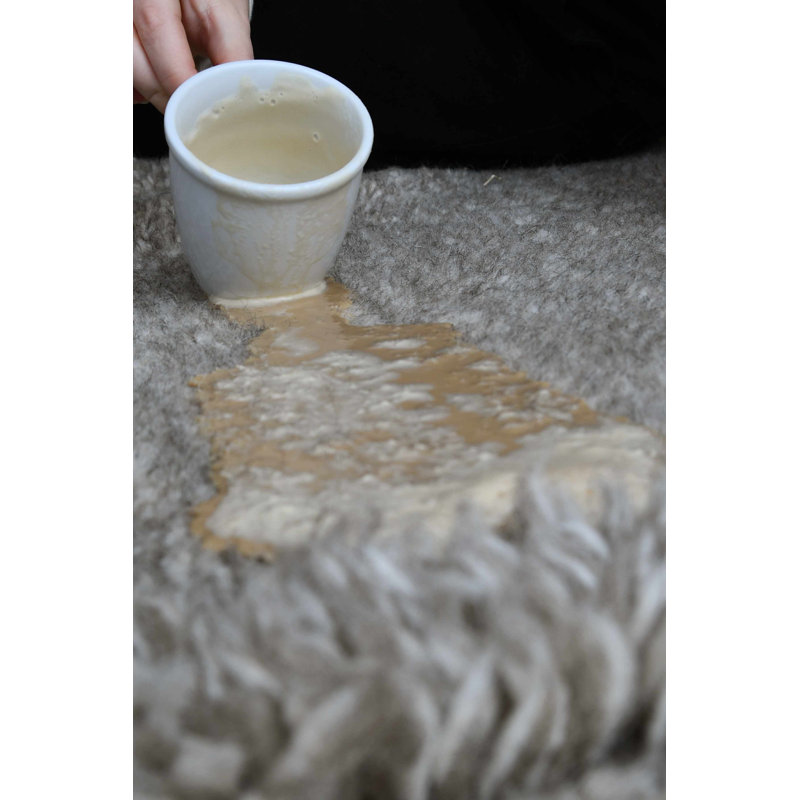 Sheep Of The World Hand Tufted Wool Area Rug in Sheep Brown, Rectangle 5'7" x 7'10"