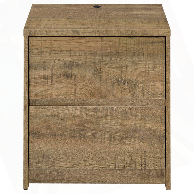 Table de chevet 2 tiroirs Carnahan, Manguier
