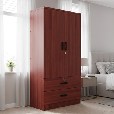 Garde-robe 2 portes, 2 tiroirs Kohdyn, P 20 po