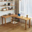Bureau moderne en bois massif en forme de L-1075776766