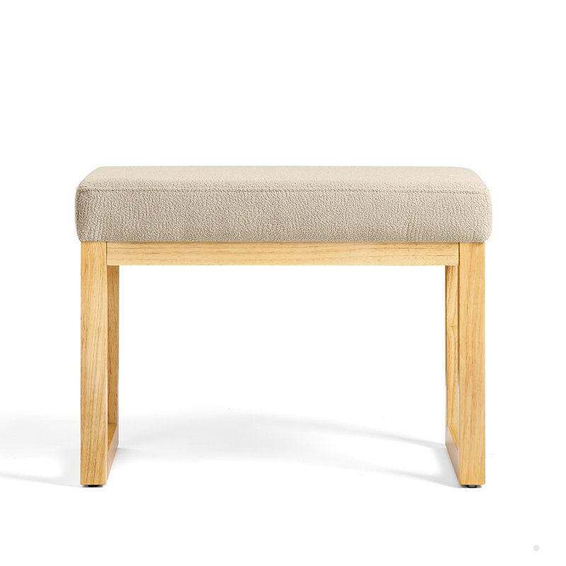 25.5-inch Shoe-changing Bench with soft cushioned seat, Brown