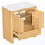Meuble-lavabo de salle de bain avec lavabo en céramique avec portes et tiroir à fermeture en douceur et tablette réglable-818180018