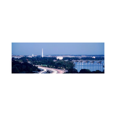 Evening Washington DC - Wrapped Canvas Panoramic Print