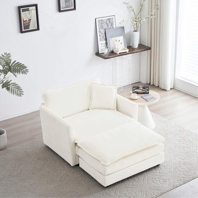 Chaise d'appoint moderne avec repose-pieds