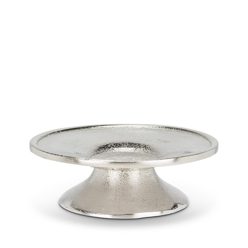 5.5'' H Aluminum Tabletop Dish, Silver