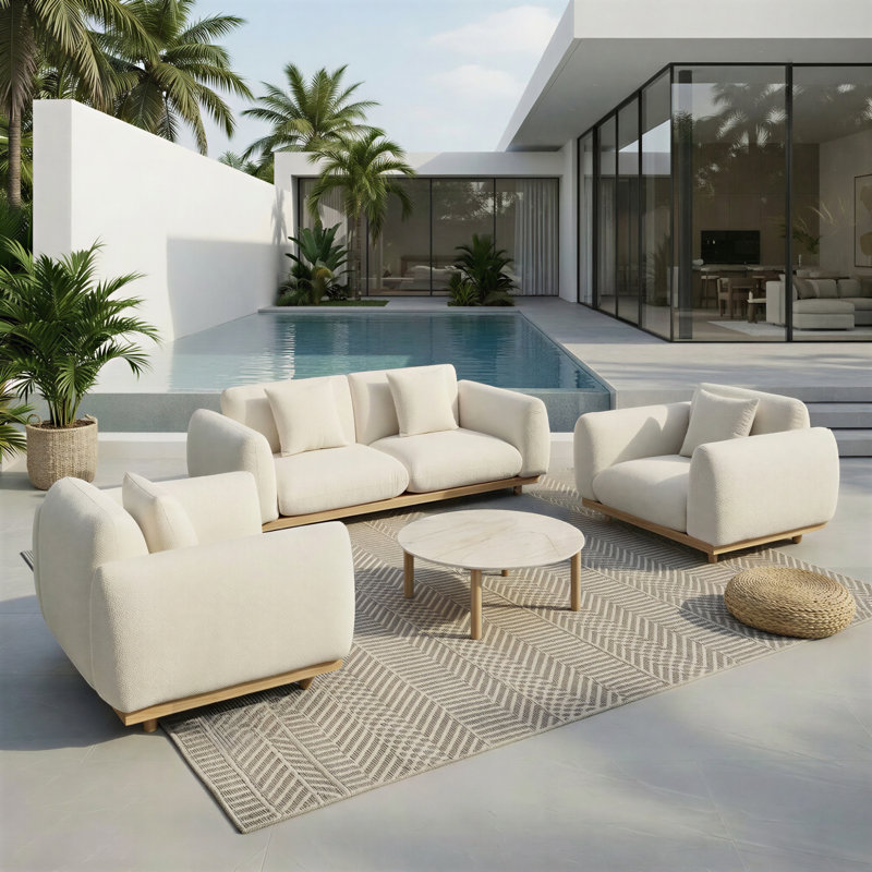 Serena 4-Piece Outdoor Conversation Set with Coffee Table