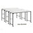 White Finish Multipurpose Over The Bed Desk With Adjustable Height, Metal Legs With Casters, Ideal For Laptop And Breakfast Use