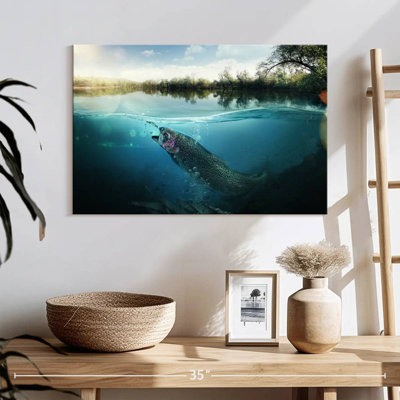 Scène de pêche sous l'eau